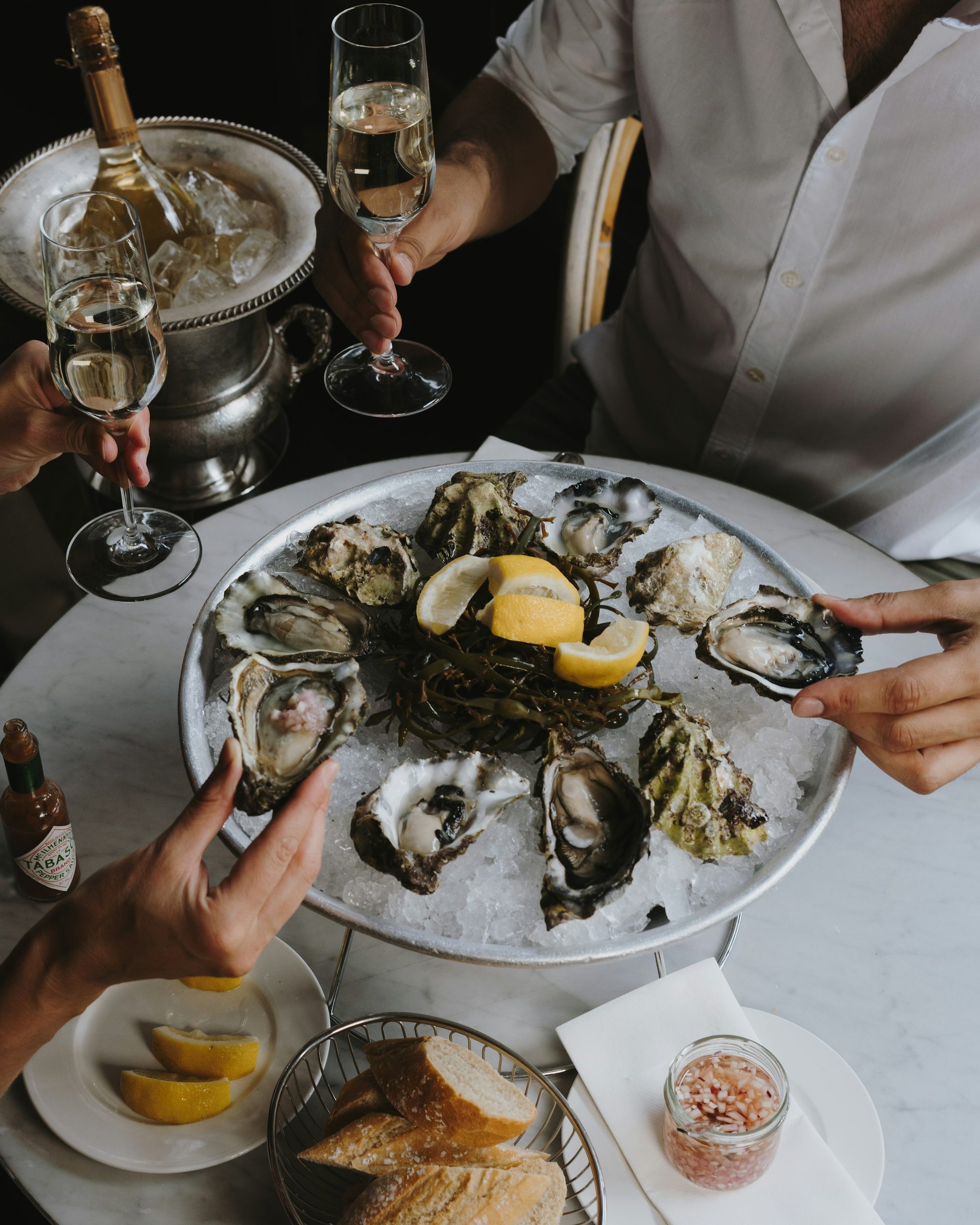 Huîtres et champagne